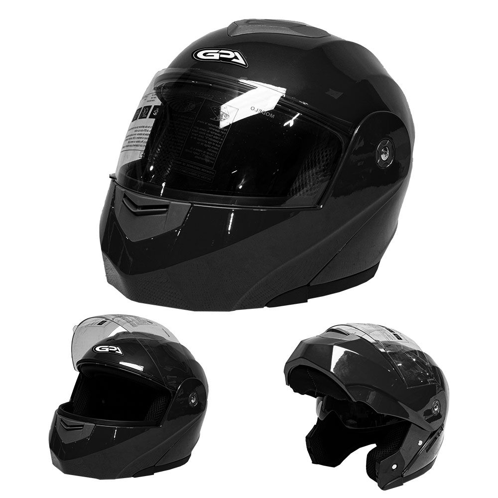 Casco moto negro outlet