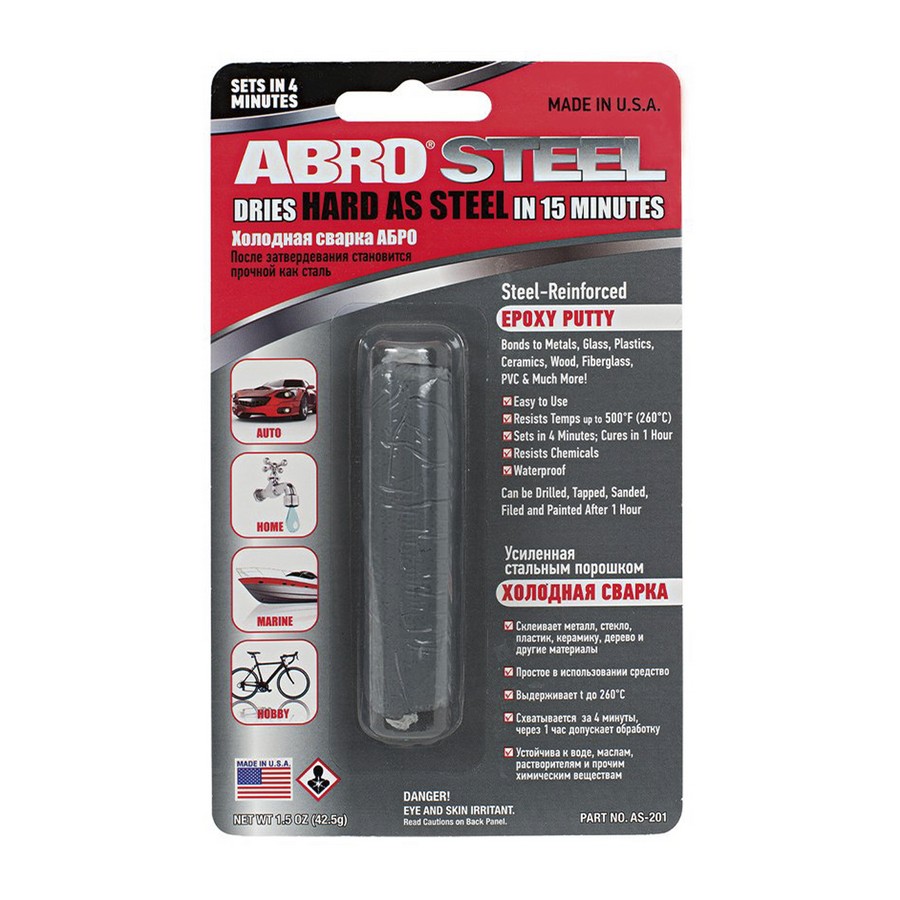 PEGAMENTO MASILLA EPOXICA P/SOLDADURA ALTA TEMP. 1.5OZ ABRO AS-201 ...