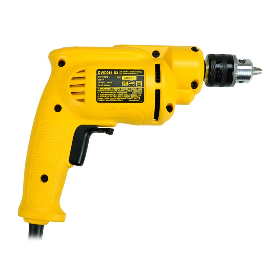 TALADRO ROTATIVO 3/8PLG. VEL. VAR. 600W DEWALT DWD014-B3