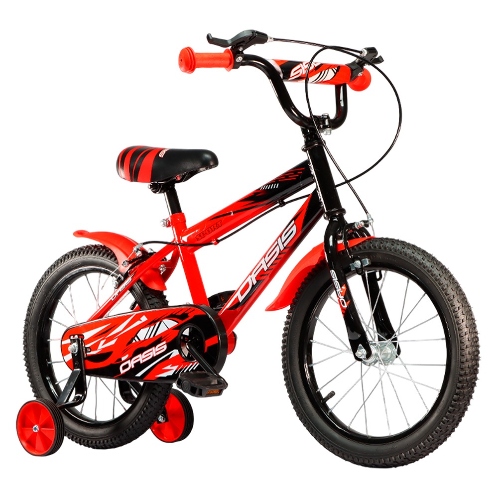 BICICLETA NIÑO OASIS RIN 16 ROJO OA-16139