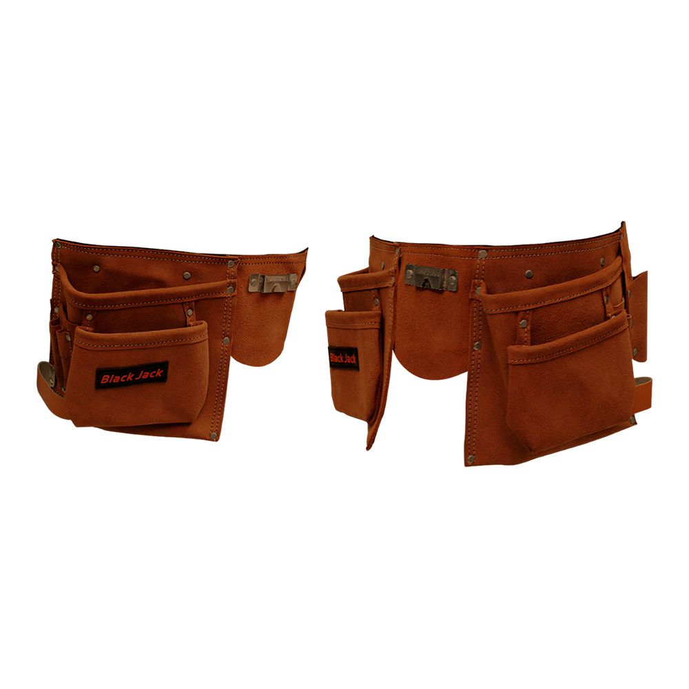 BOLSA HERRAMIENTAS CUERO 10 BOLSAS BJT228