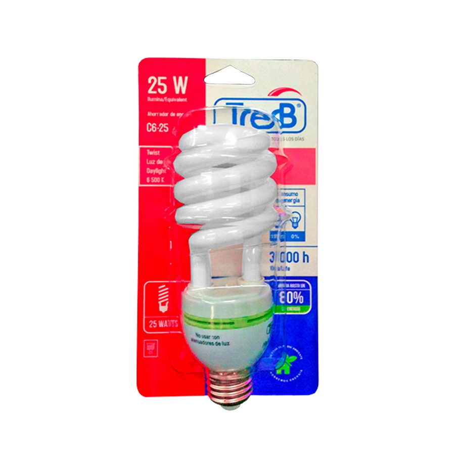 BOMBILLO AHORR. ESP. 25W E27 3B C6-25 (NC)