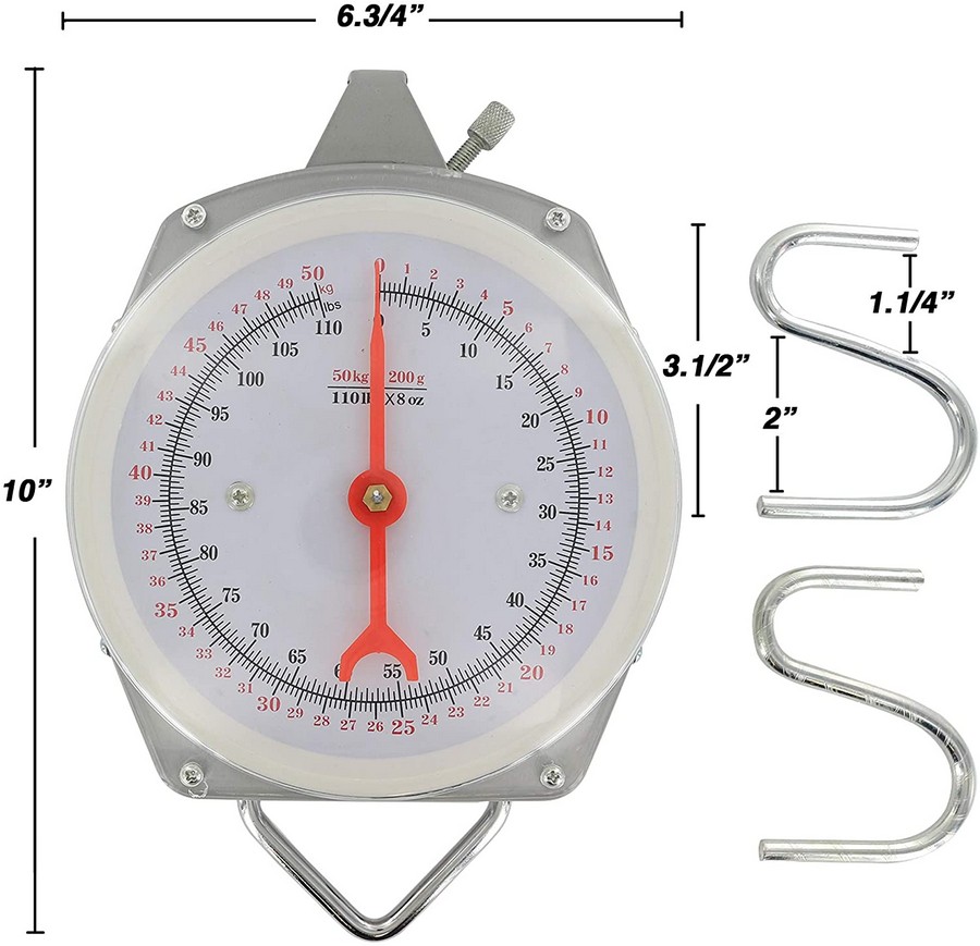 BASCULA DE COLGAR C/GANCHO 110 LBS BAL050
