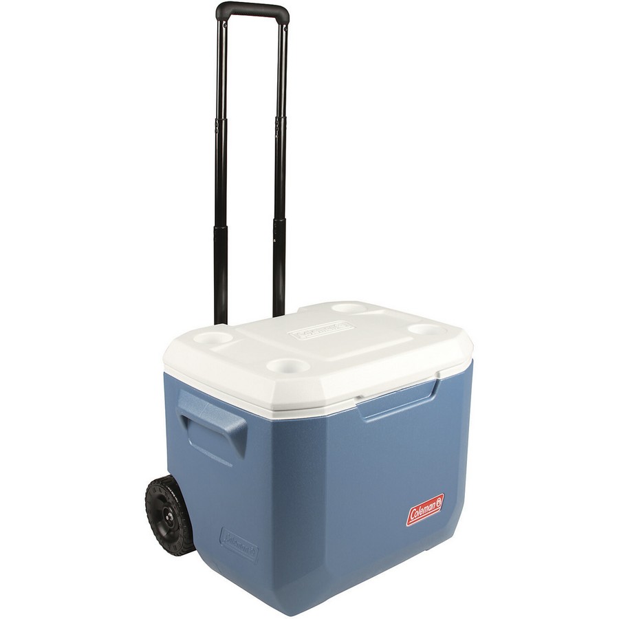 HIELERA 60QT. CON RUEDAS AZUL COLEMAN 832
