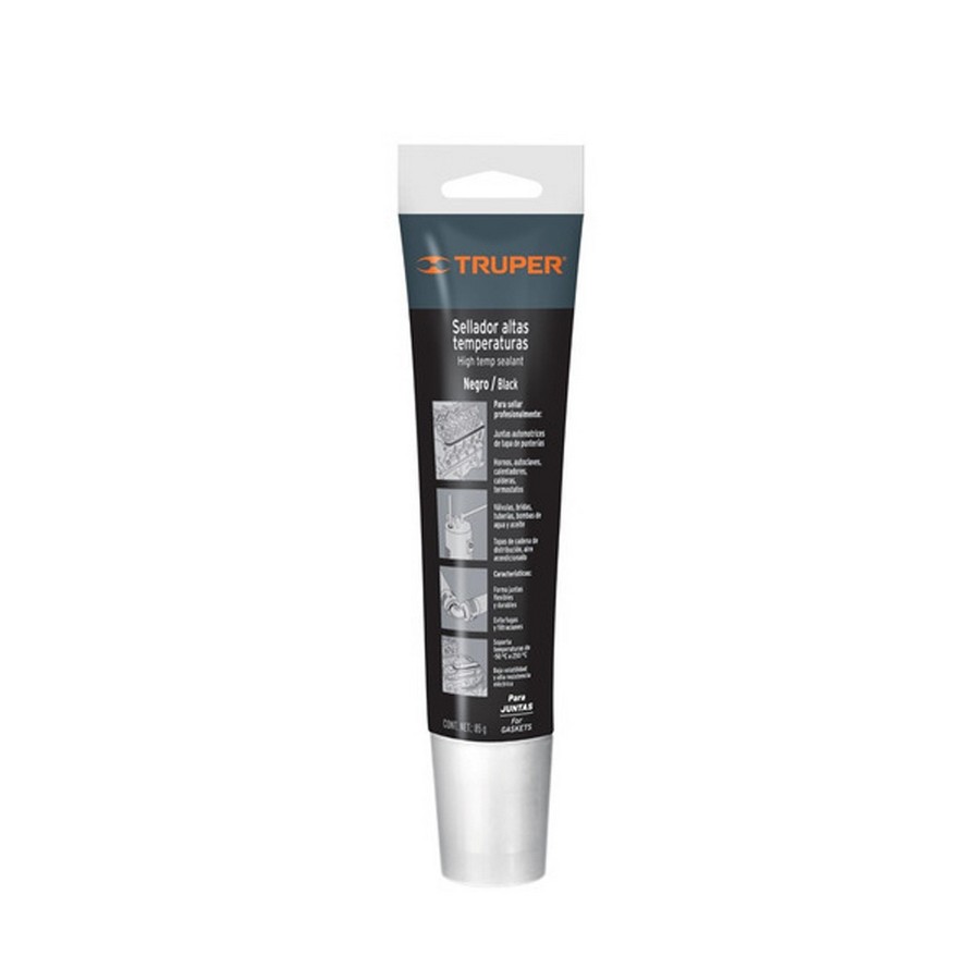 SILICON ALTA TEMPERATURA 85 GRS. (NEGRO) TRUPER 17567