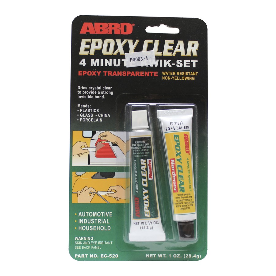 PEGAMENTO EPOXICO 4 MINUTOS MULTIUSO TRANSP. 2OZ ABRO EC-520/620