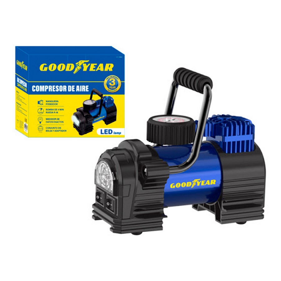 COMPRESOR P/AUTO C/LAMPARA LED GOODYEAR 991-1906941