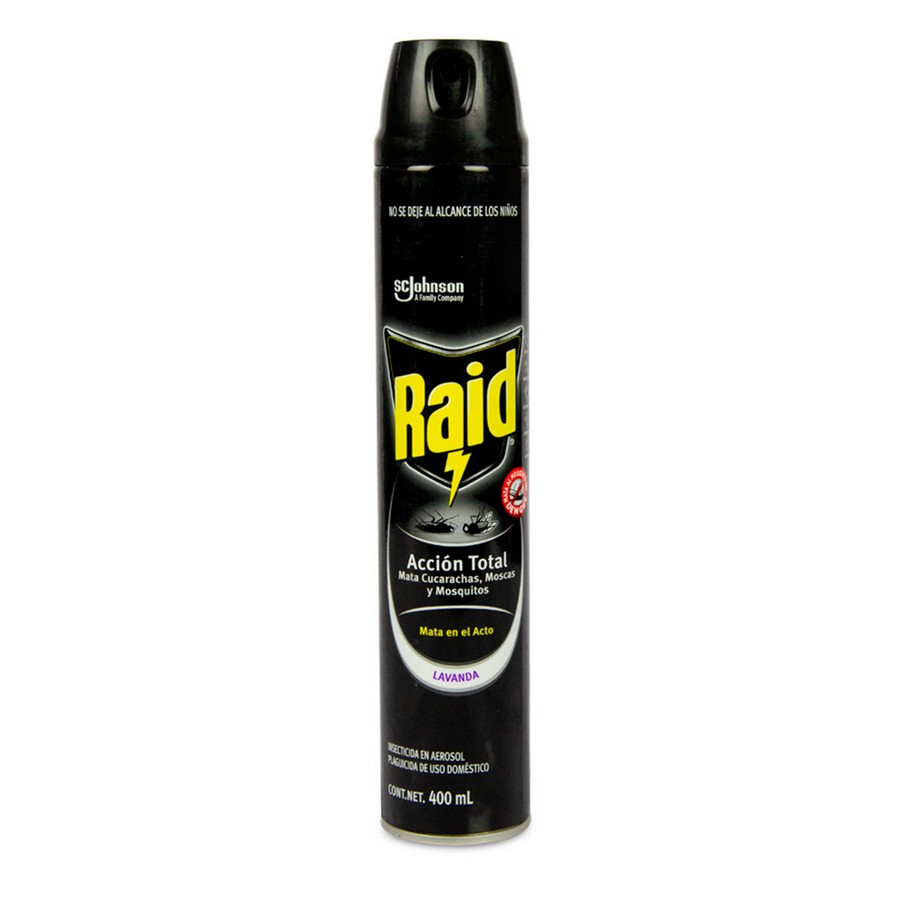 VENENO RAID ACCION TOTAL AEROSOL 400ML | Almacenes Bou