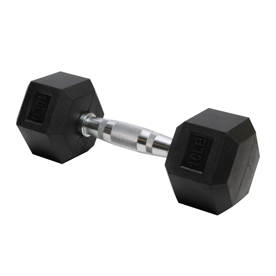 MANCUERNA HEX. RUBBER 10LBS (UNIDAD)