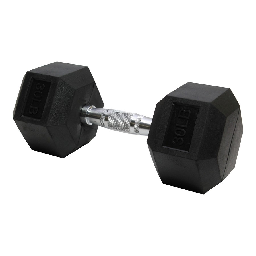 MANCUERNA HEX. RUBBER 30LBS (UNIDAD)