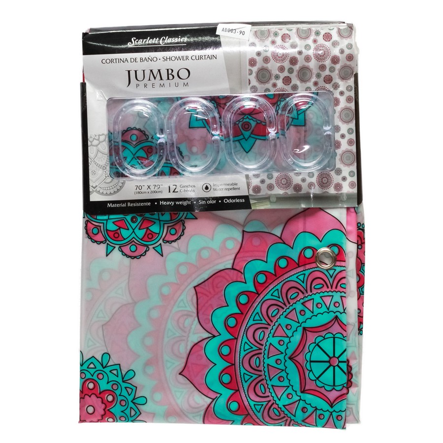 CORTINA PARA BAÑO 180 X 200 CM PLASTICO SC-726