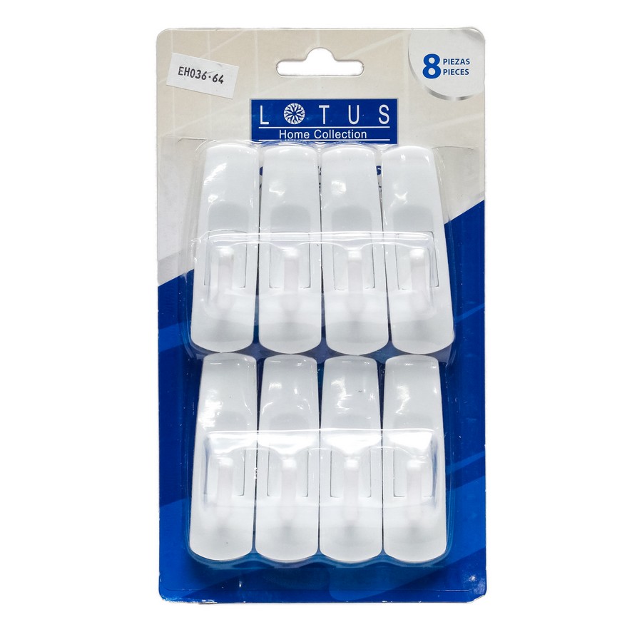 COLGADORES PLAST. 8 PZA 021-19410