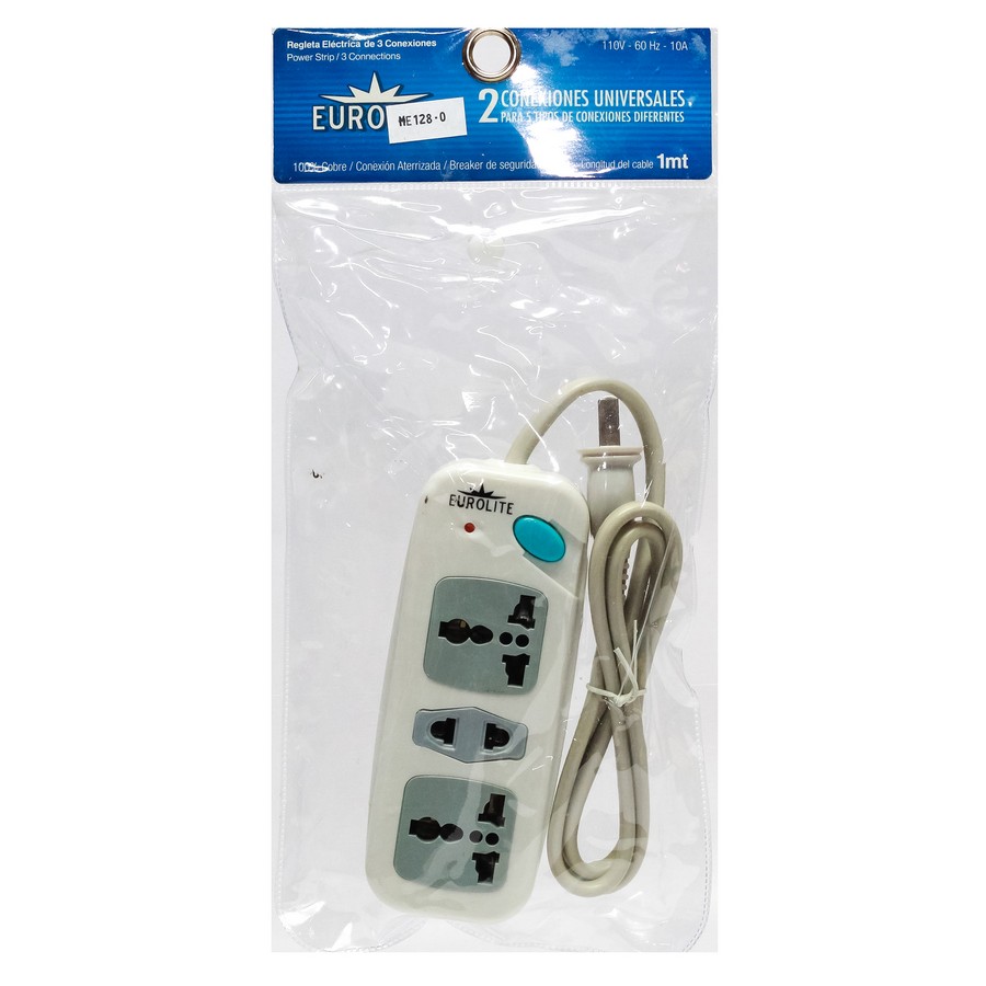 REGLETA 3 SALIDAS MINI EL-2203
