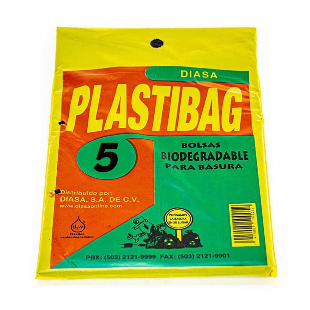BOLSA JARDINERA NEGRA BIODEGRADABLE 34 PULG X 50 PULG (5 UNI) BJN5