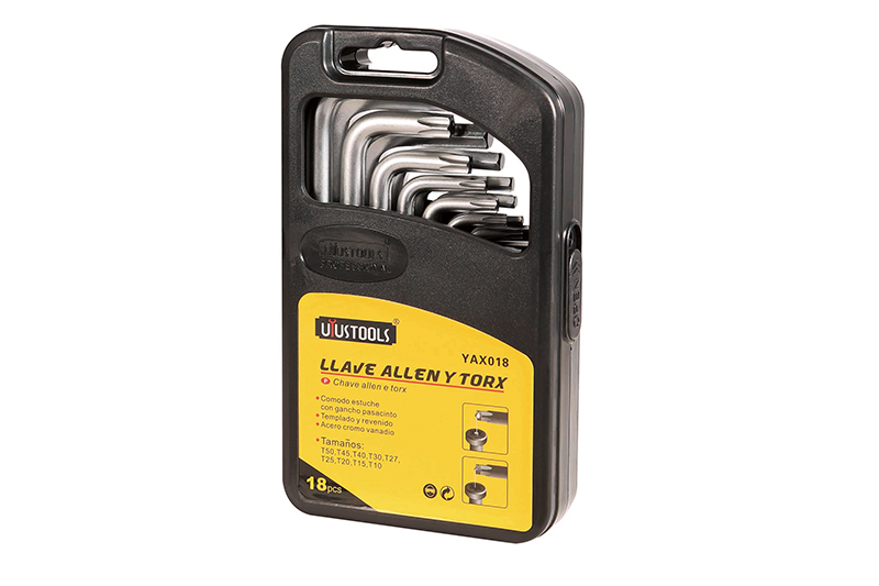 JGO. LLAVES TORX Y ALLEN 18 PCS YAX018