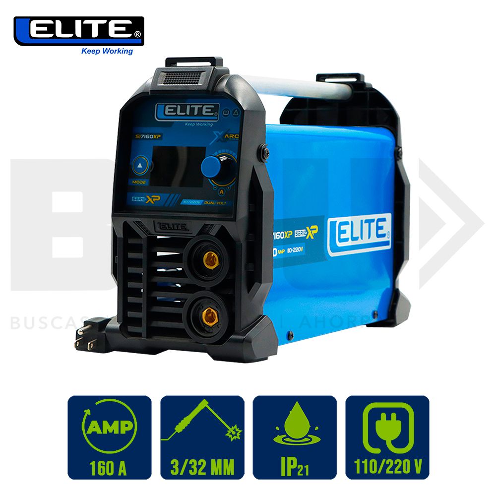 SOLDADOR INVERSOR ELITE ARC 160S 110-220V/160AMPS SI7160XP (NCR)