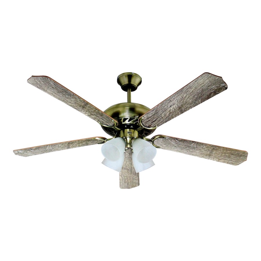 VENTILADOR RLV35 LEA MADERA BLANCO/ANTIGUO 52PULG