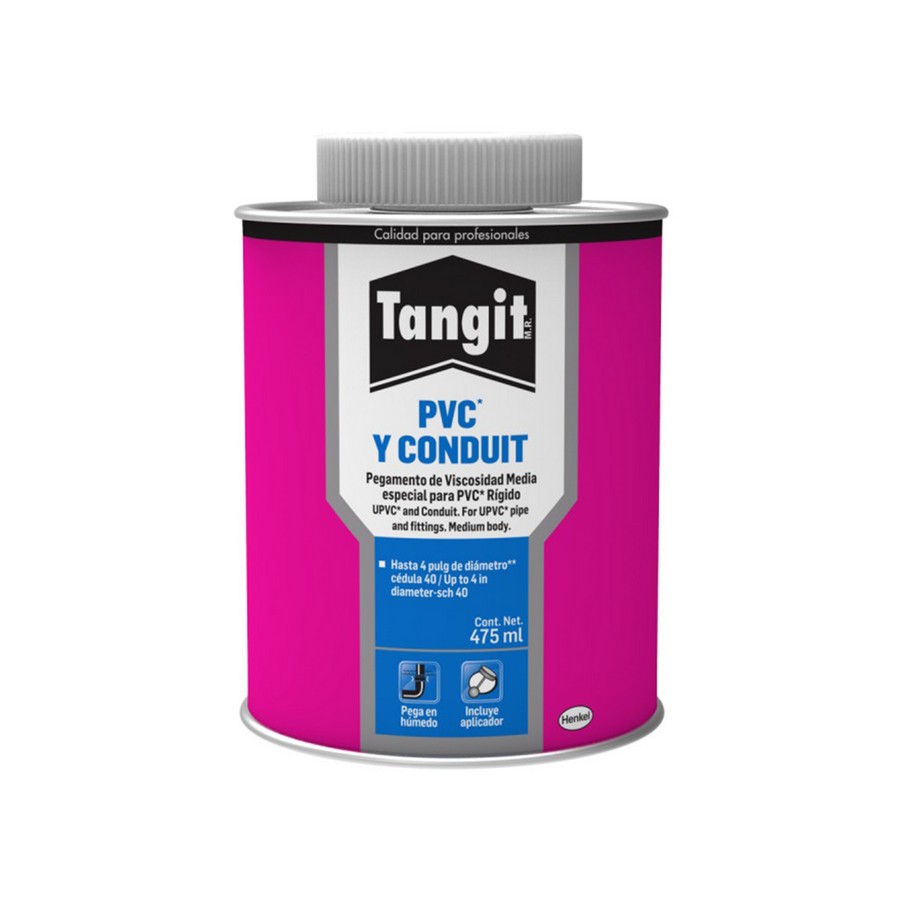 PEGAMENTO PVC Y CONDUIT WET DRY 475 ML. TANGIT