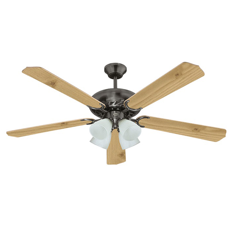 VENTILADOR RLV33 LEA MADERA CLARA/OSCURA 52PULG
