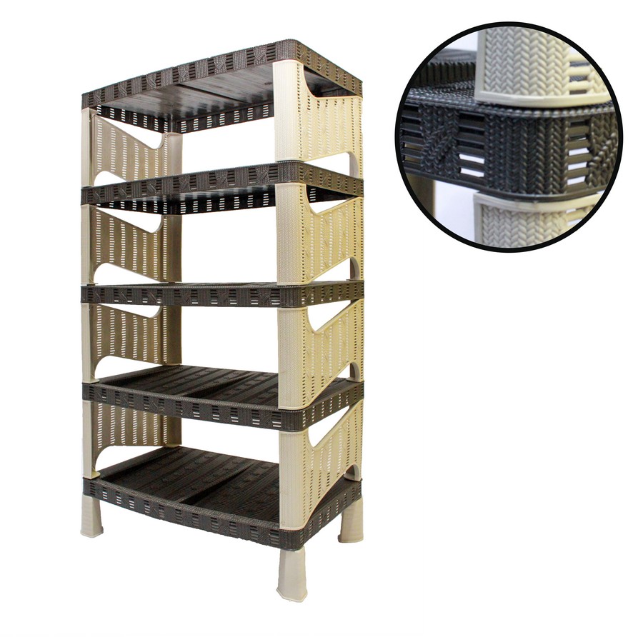 ZAPATERA PLASTICA 4 PISOS TEJIDA 0854