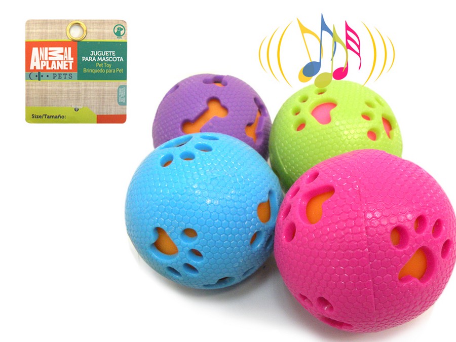 JUGUETE P/ MASCOTA PELOTA C/SONIDO 7CM AP-D711-177