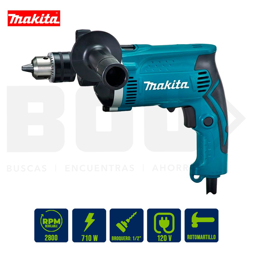TALADRO PERCUTOR MAKITA 1/2 PULG 710W HP1630