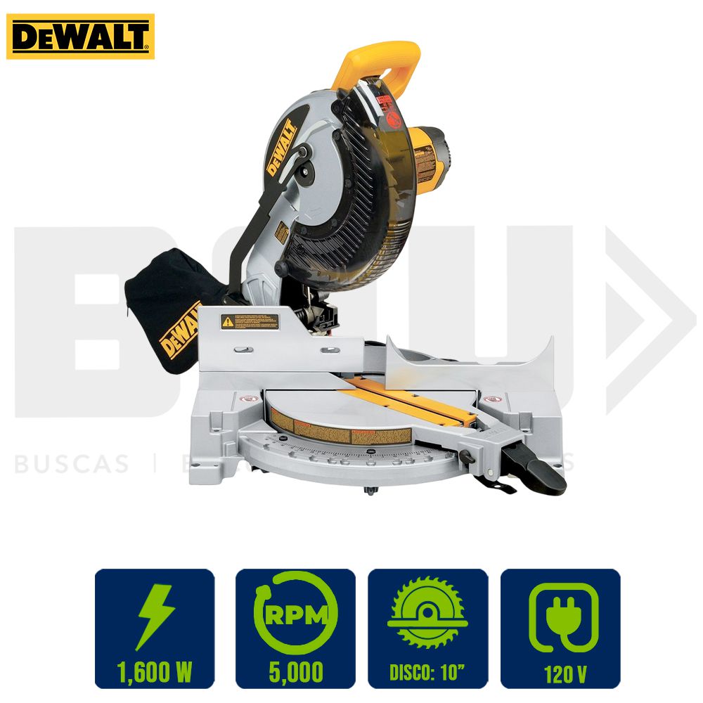 SIERRA INGLETEADORA 10PLG. 1600W DEWALT DWS713