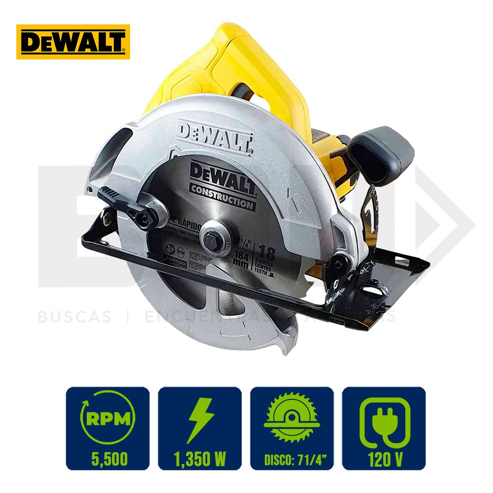SIERRA CIRCULAR 7 1/4PLG. 1500W DEWALT DWE5615-B3