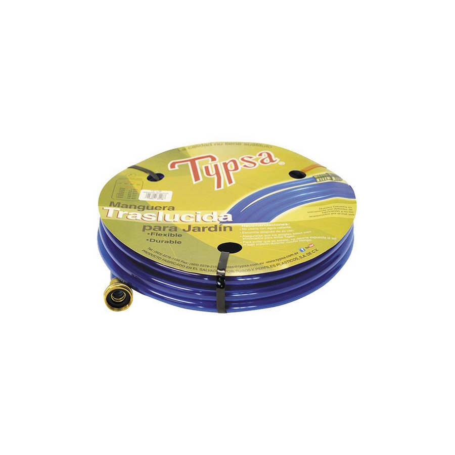 MANGUERA ARMADA TRASLUCIDA 1/2 PULG. X 100 PIES TYPSA
