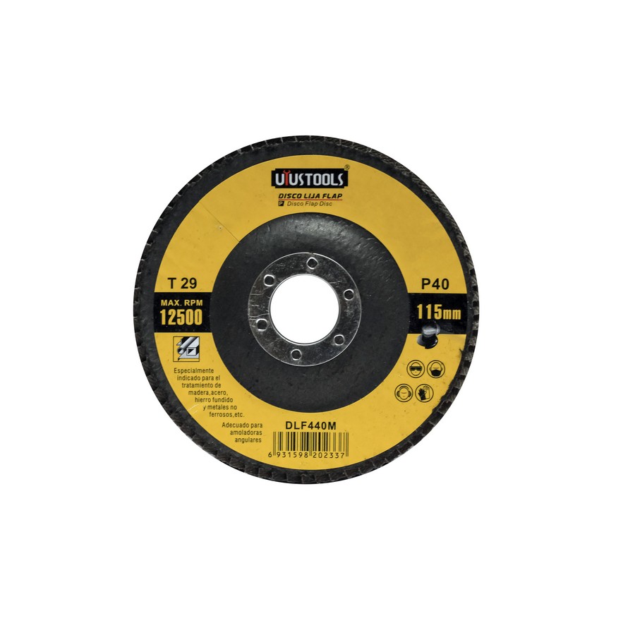 DISCO LAMINADO MADERA 4 1/2 PULG X 7/8 GRANO 40 DLF440M