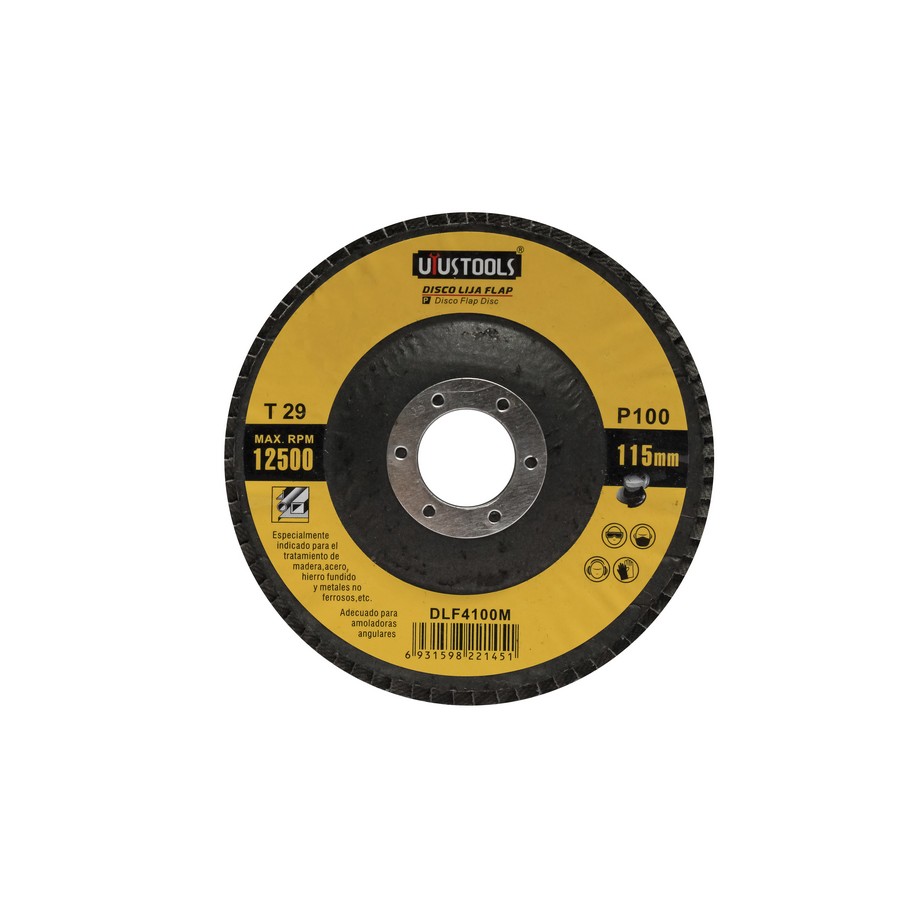 DISCO LAMINADO MADERA 4 1/2 PULG X 7/8 GRANO 100 DLF4100M