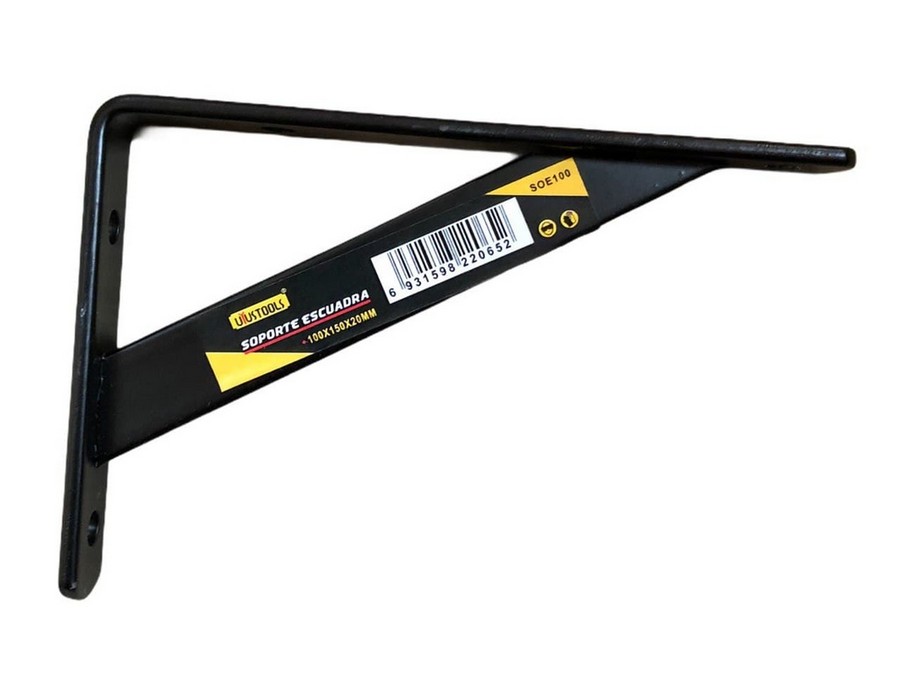 SOPORTE C/REFUERZO NEGRO 10X15X20CMS SOE100 (PAR)