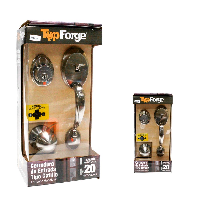 CERRADURA ENTRADA CROMO MATE TRUPER 23674