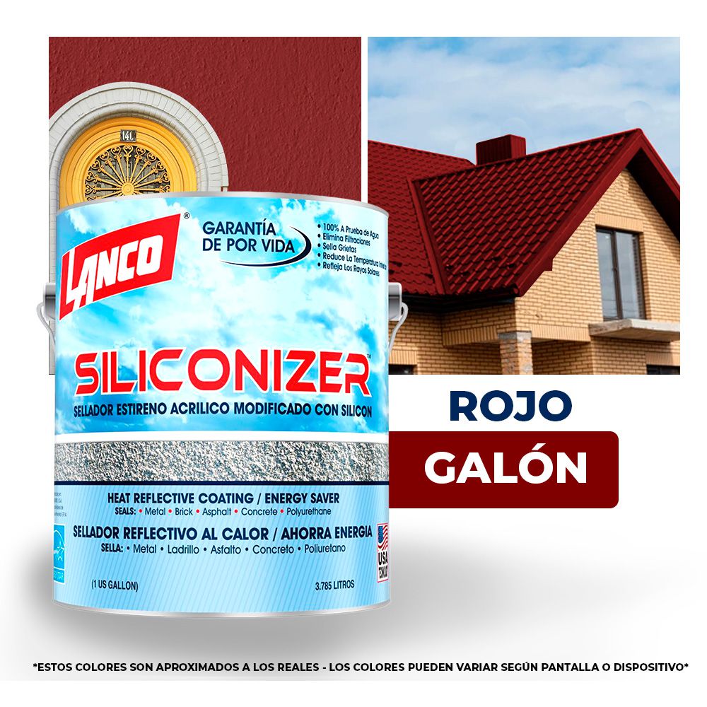 IMPERMEABILIZANTE SILICONIZER ROJO GAL. LANCO RC-201-4