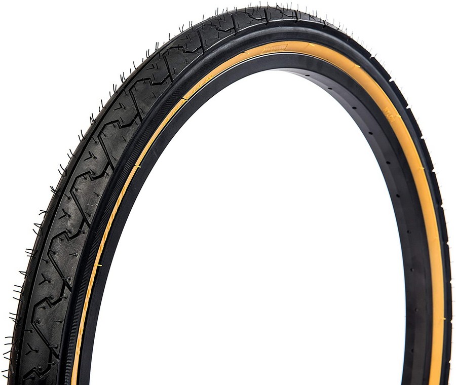 LLANTA 700X23C KENDA NEGRO/AMARILLO K-191