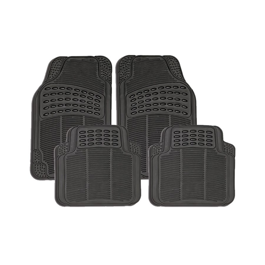 ALFOMBRA CAUCHO NEGRA 4PCS 3038-N