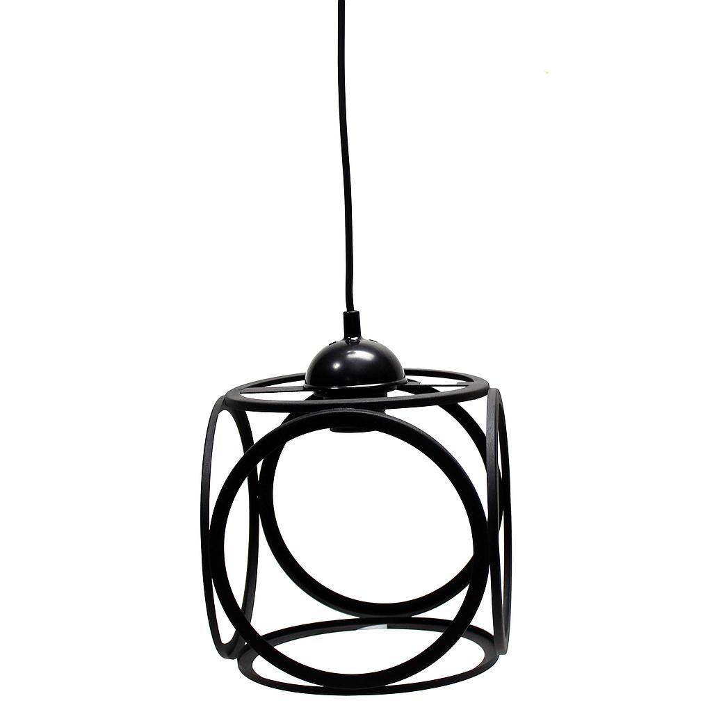 LAMPARA COLGAR TIPO CUBO NEGRO METAL LMP1029-1