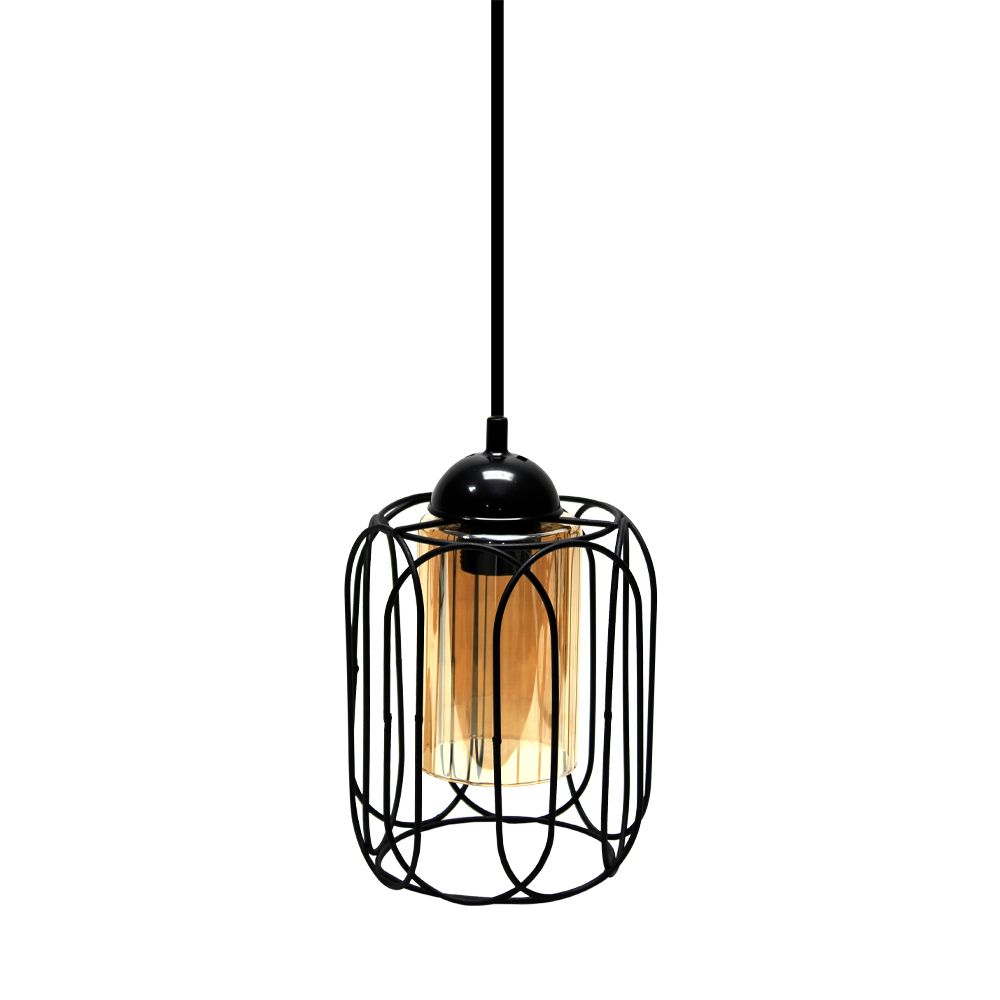 LAMPARA COLGAR T/CILINDRO C/NEGRO METALLMP1030-1