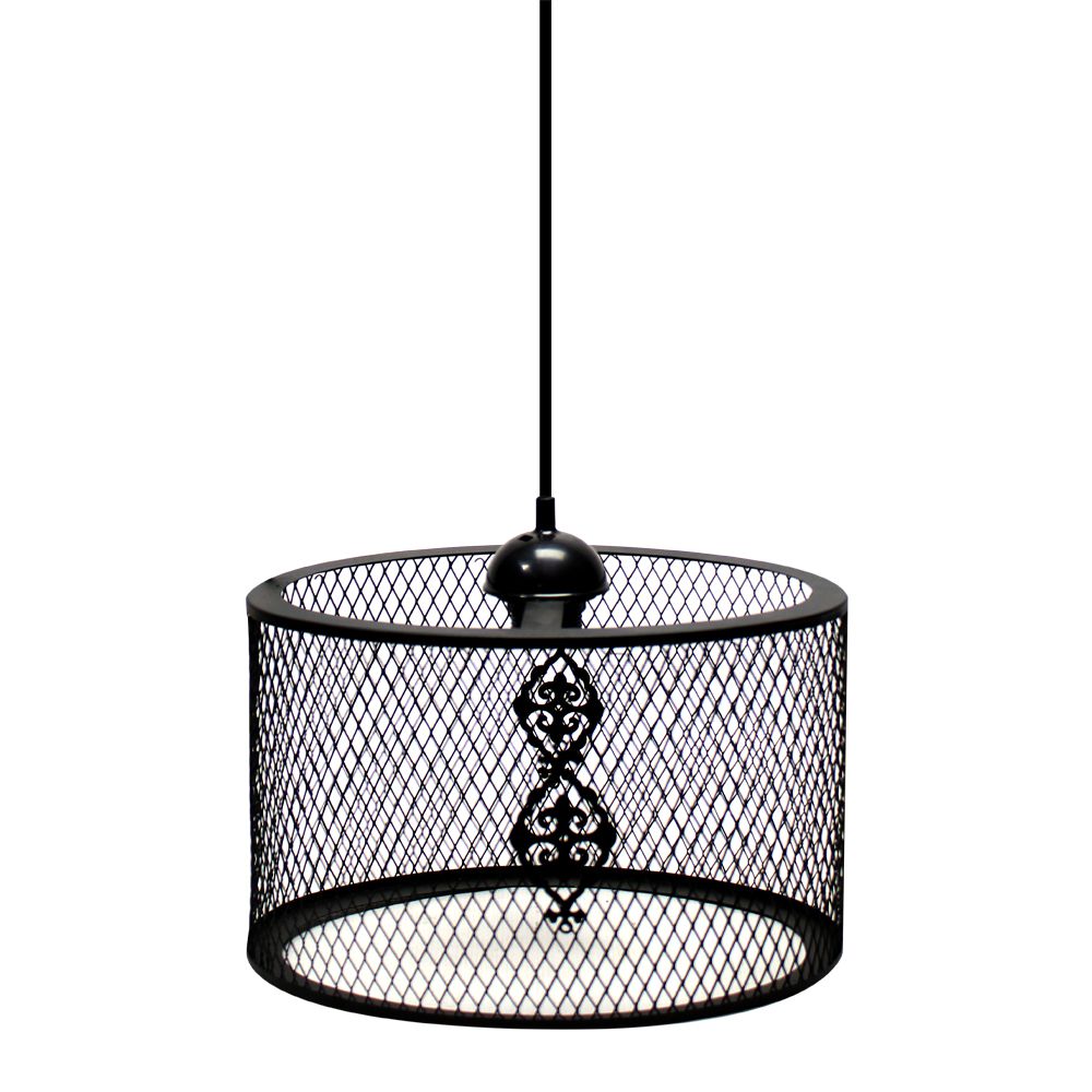 LAMPARA COLGAR T/OVALO C/NEGRO METAL LMP1020-1