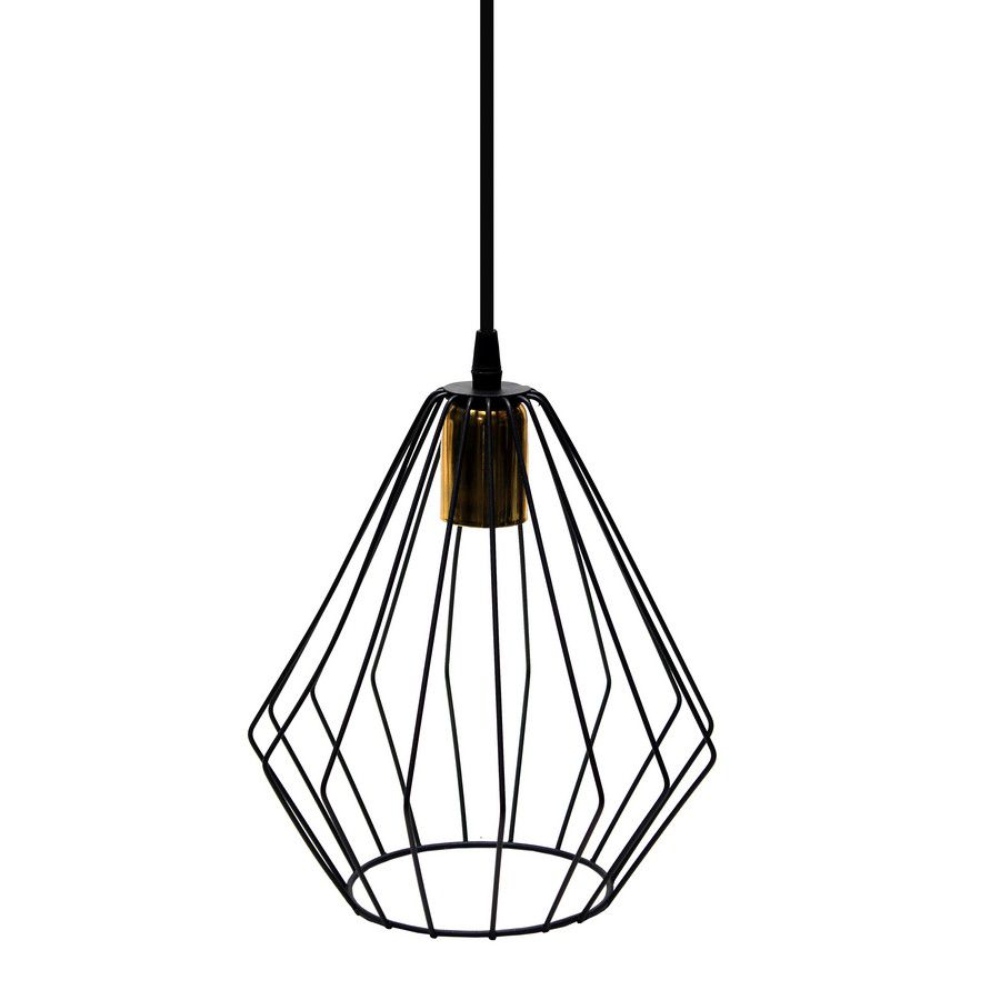 LAMPARA COLGAR GEOMETRICA NEGRO METAL LMP1032-1