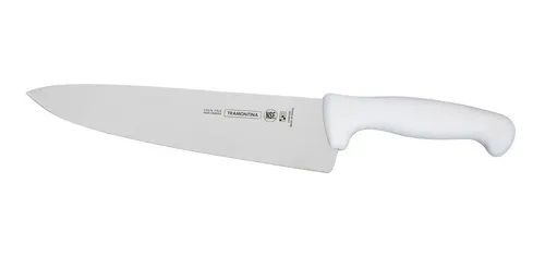 CUCHILLO CARNICERO 9 PULG. ACERO INOX. MANGO BLANCO TRAMONTINA 24621/089