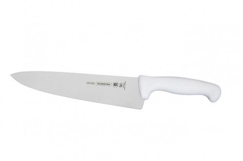 CUCHILLO CARNICERO 10 PULG. ACERO INOX. MANGO BLANCO TRAMONTINA 24621/080