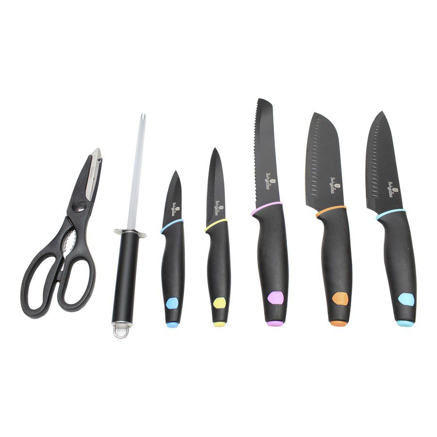 SET CUCHILLO CON TIJERAS 8 PZS BH-2258