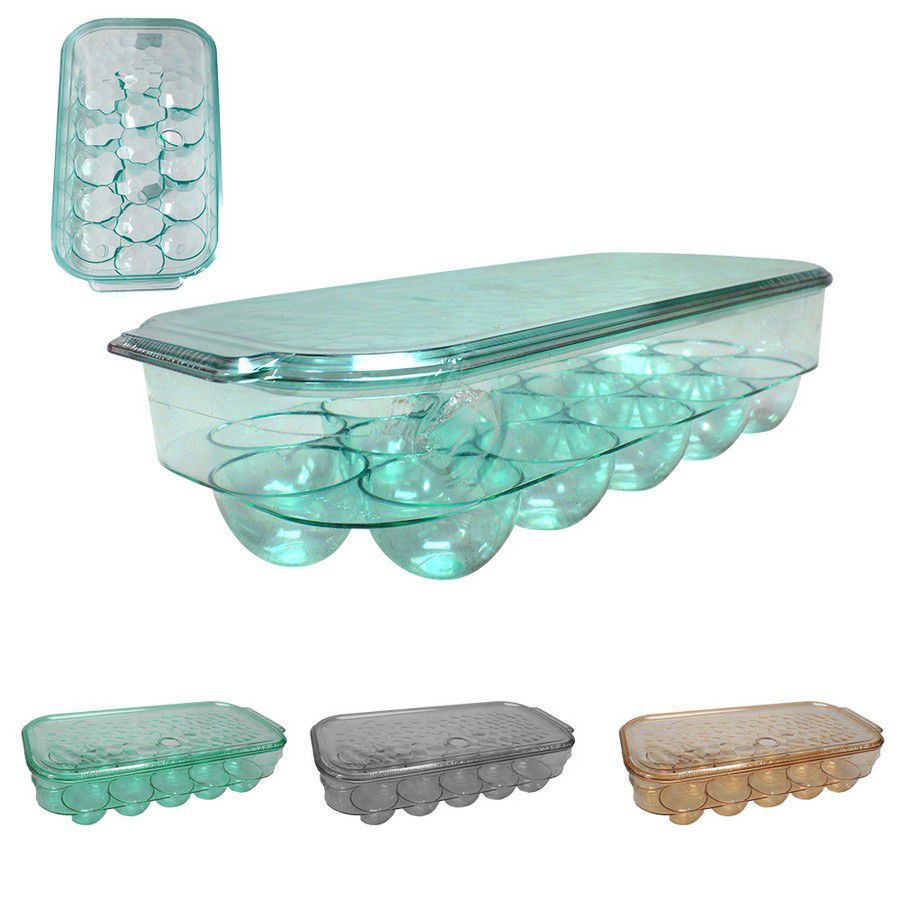 DEPOSITO PLASTICO P/HUEVOS C/TAPADERA 16 ESPACIOS 82771