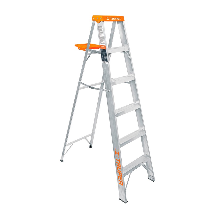 ESCALERA DOS BANDAS ALUMINIO C/BANDEJA 2.1MTS-7PIES TRUPER 16744