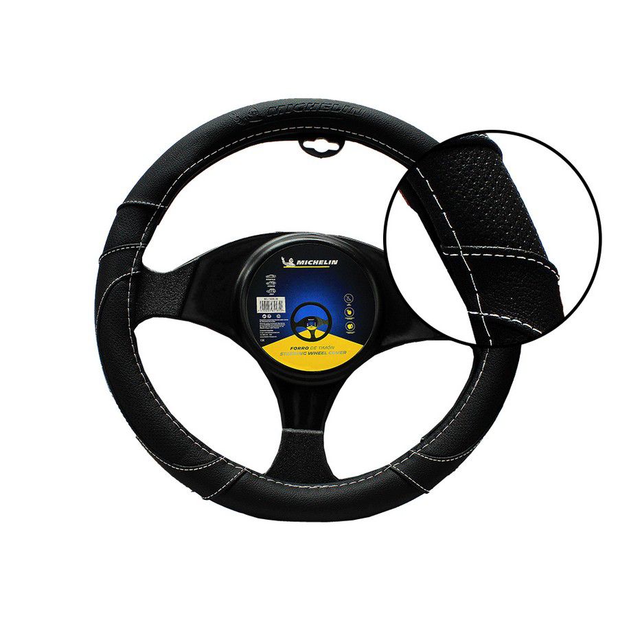FORRO P/TIMON AUTO MICHELIN NEGRO CUERO ML-1005-N