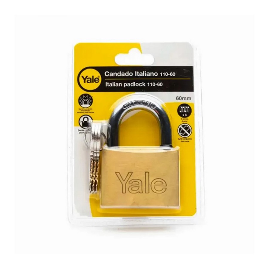 CANDADO LATON 60MM YALE 110-60
