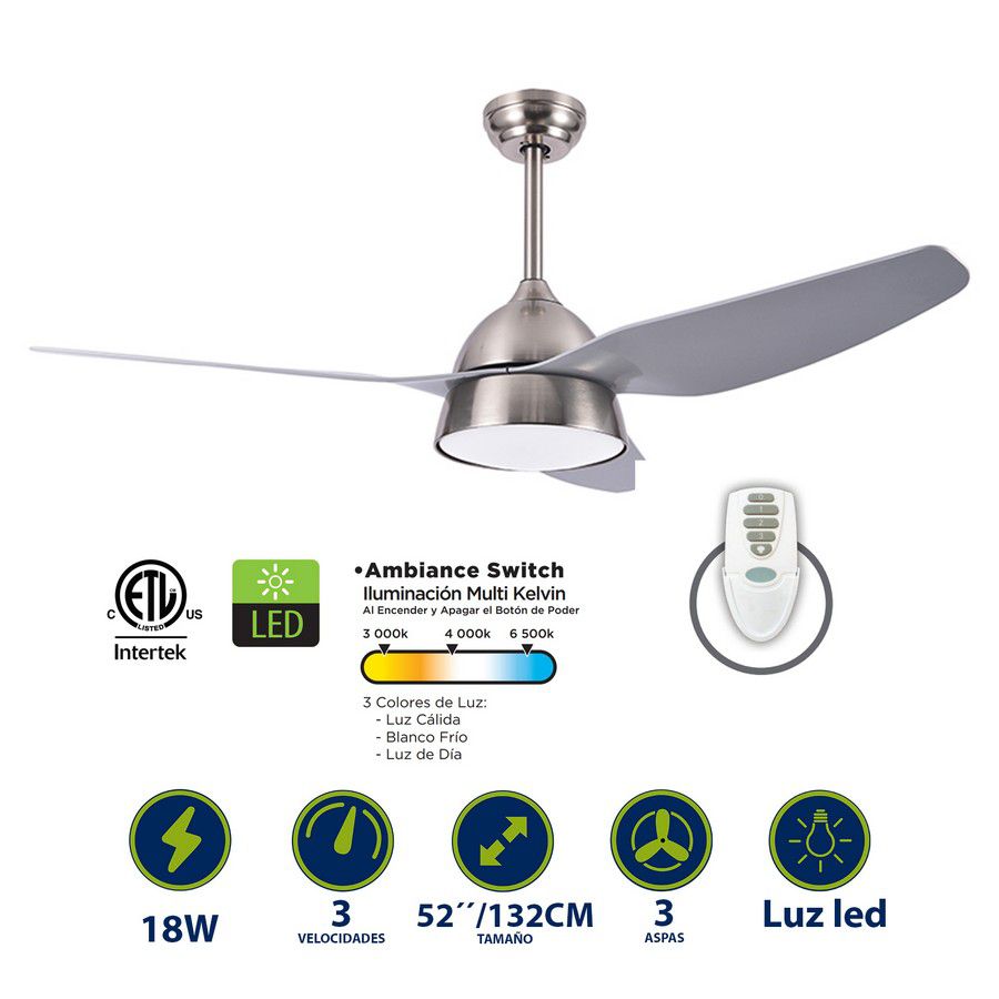 VENTILADOR ACRUX 52 PULG  72927 (NC)