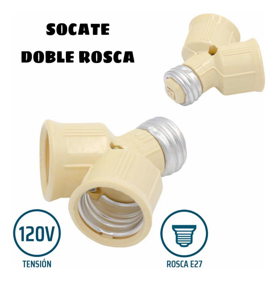 PORTALAMPARA DOBLE 120V TROEN DQ-061