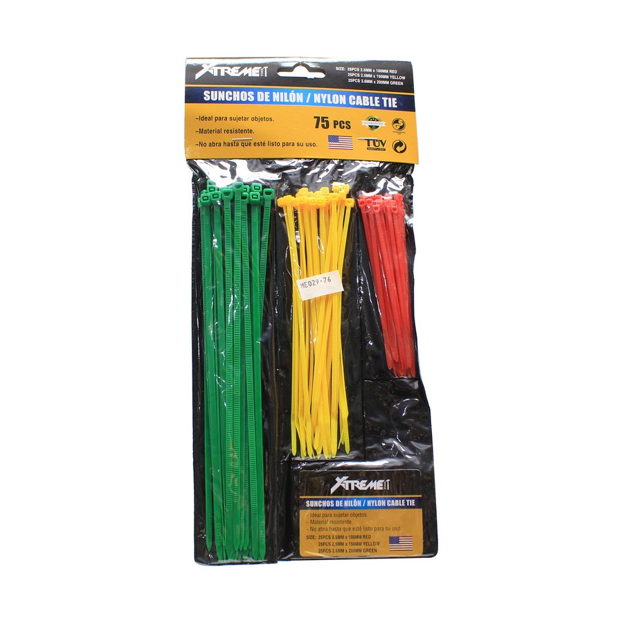 KIT CINCHOS PLASTICOS COLORES XT-F041